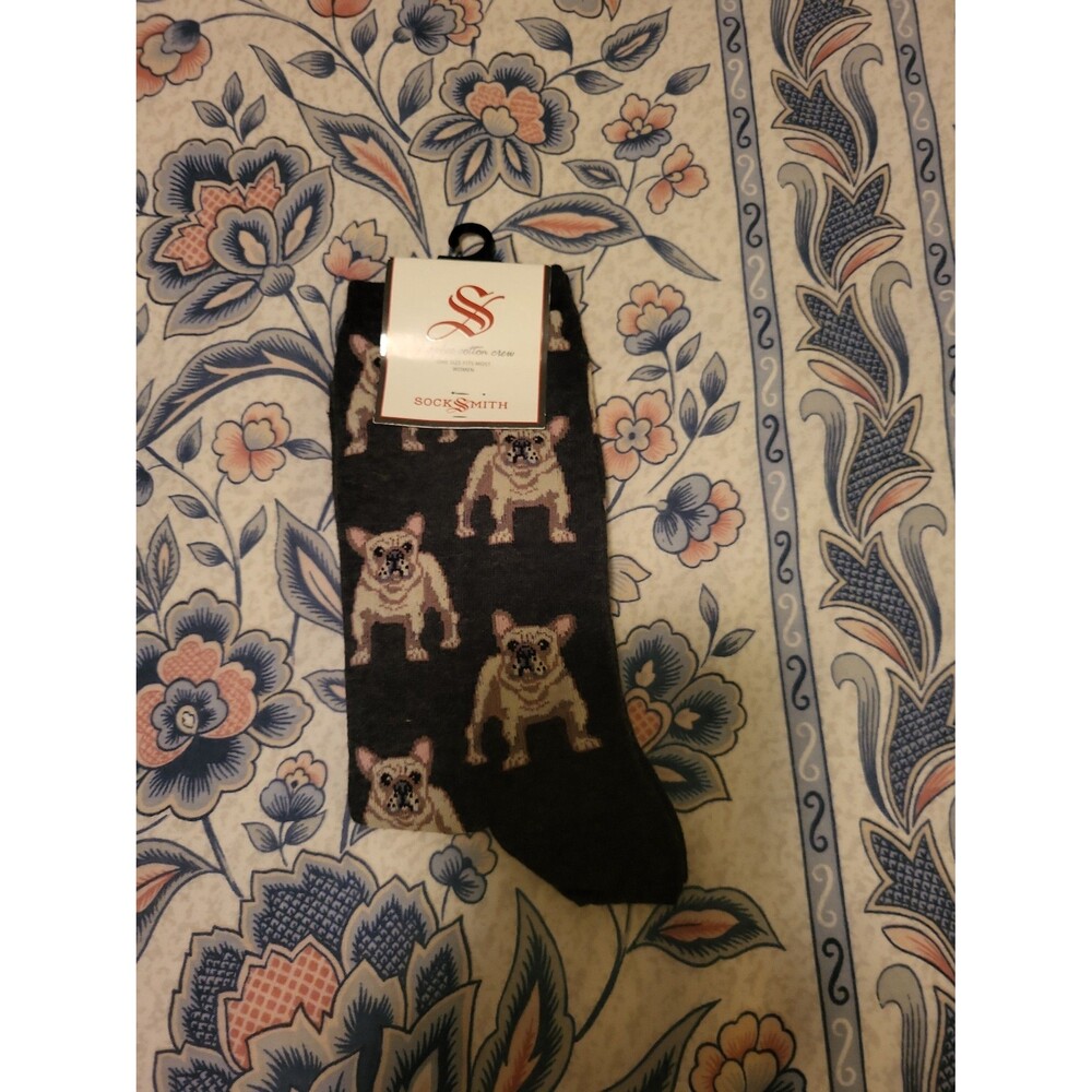 Socksmith French Bulldog Pattern Crew Socks